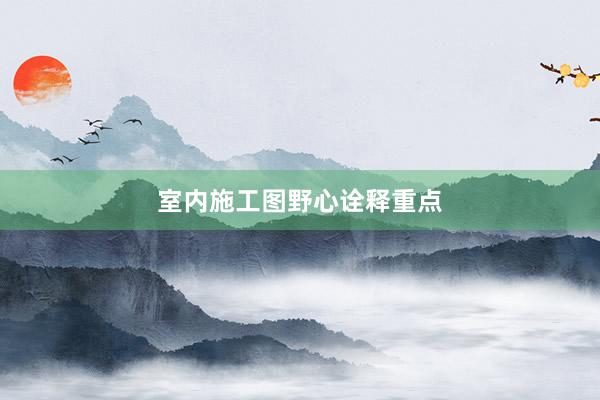 室内施工图野心诠释重点